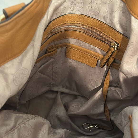 Michael Kors Tan Leather Bedford Tote Bag Purse Handbag - Picture 8 of 11